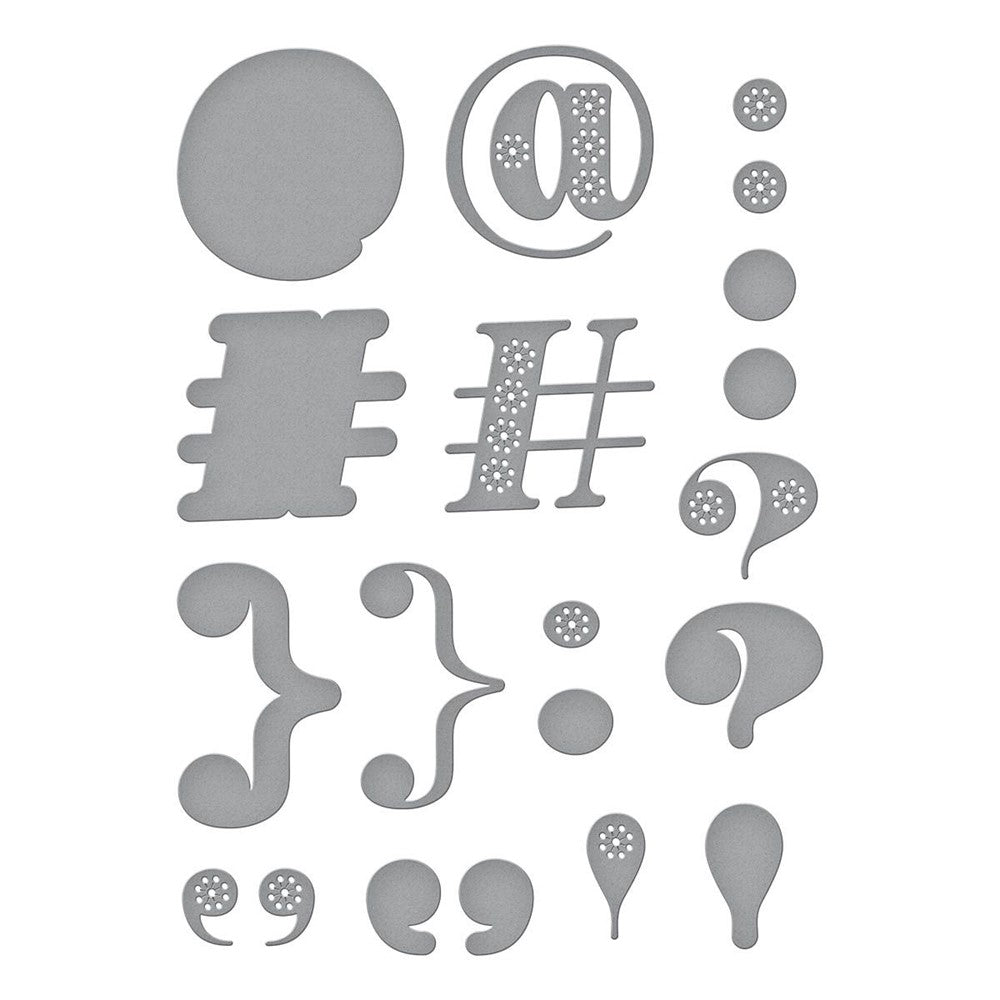 S5-577 Spellbinders Stitched Punctuation and Symbols Etched Dies