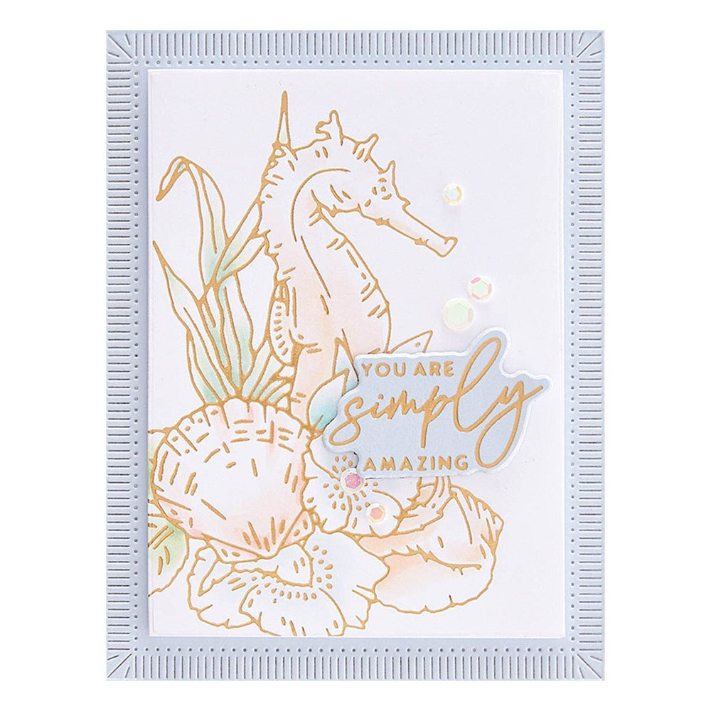 GLP-371 Spellbinders Seahorse Floral Glimmer Hot Foil Plate and Die Set you are simply amazing