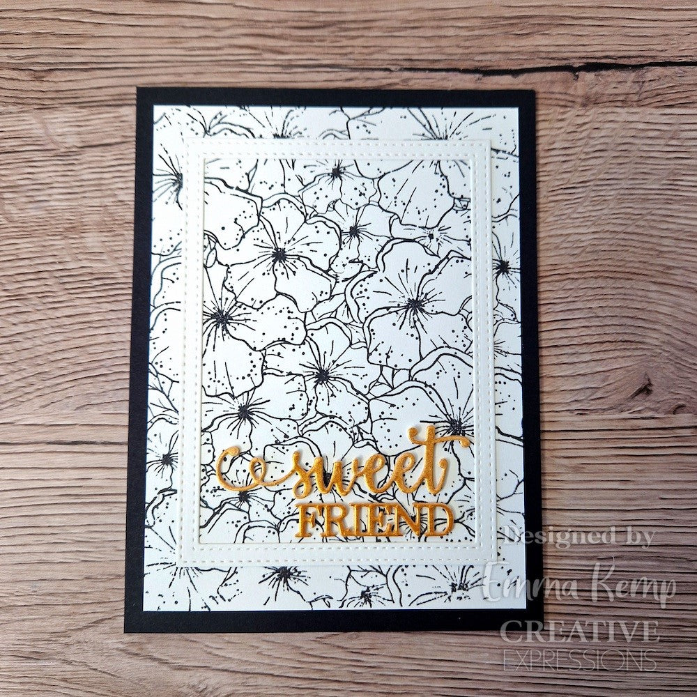 Creative Expressions Speckled Blooms Cling Stamp cer042 sweet friend