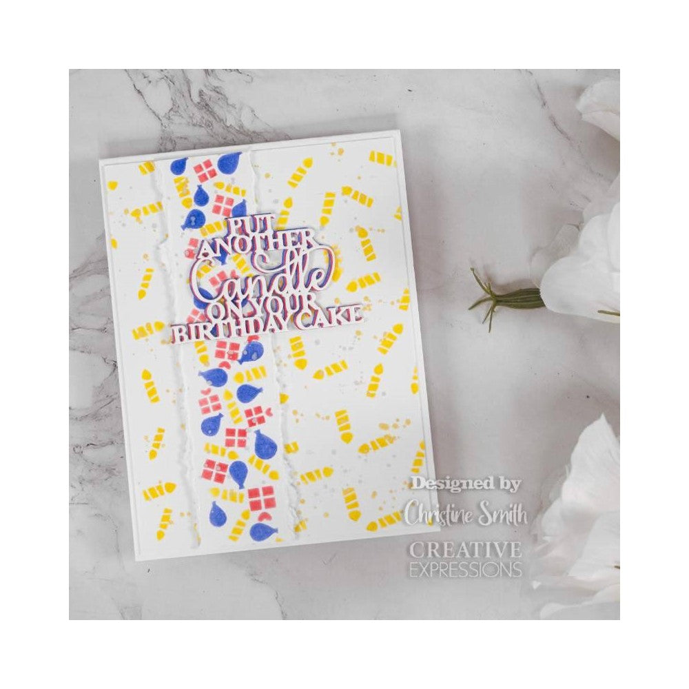 Creative Expressions Let’s Celebrate Washi Tape Layering Stencil cest110 birthday