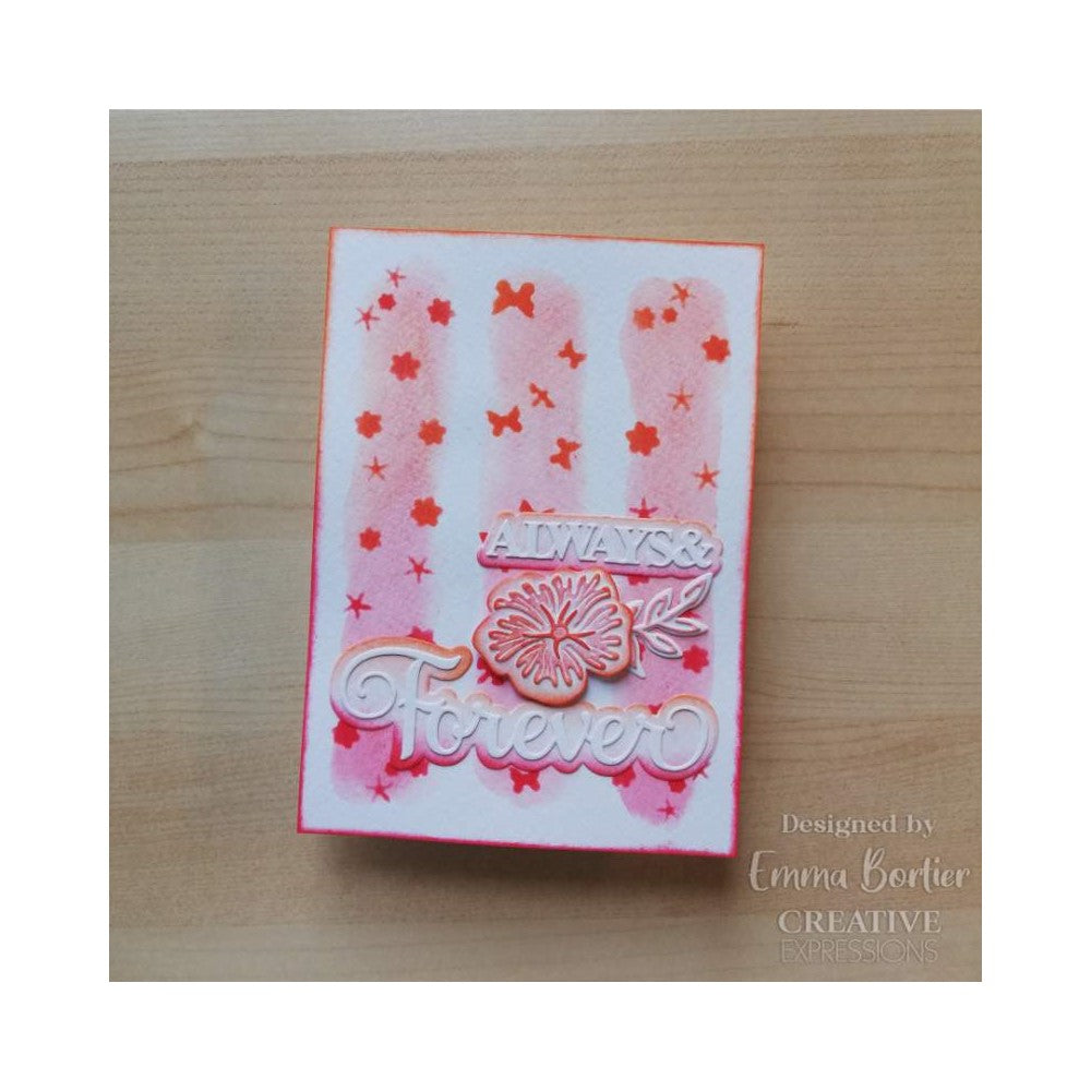 Creative Expressions Breezy Blooms Washi Tape Layering Stencil cest112 always forever