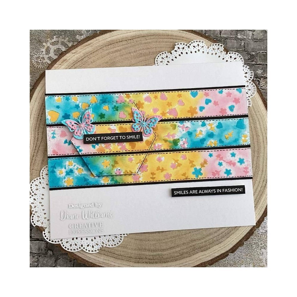 Creative Expressions Ditsy Print Washi Tape Layering Stencil cest113 butterflies