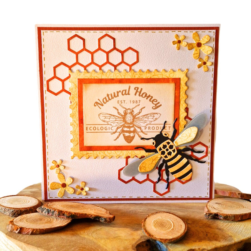 Elizabeth Craft Designs Layered Honeybee Dies Everything’s Blooming 2024 natural honey