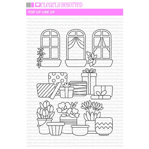 Clearly Besotted Pop Up Line Up Clear Stamps