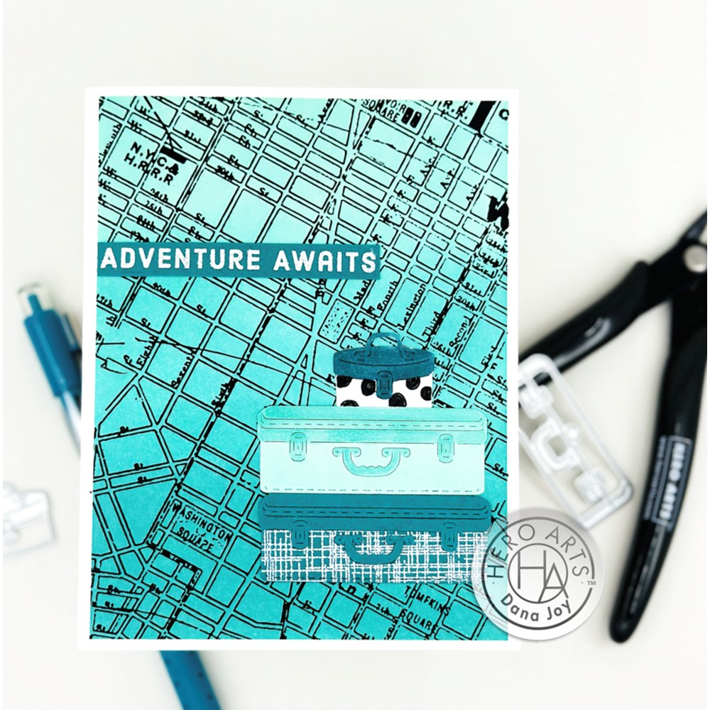 Hero Arts Collage Backgrounds Hero Transfers Set RT107 Adventure