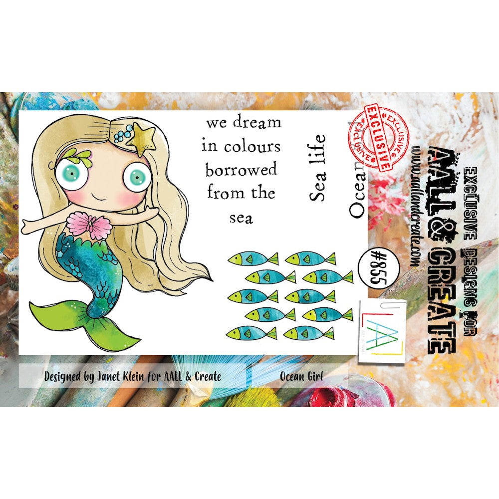 AALL & Create Ocean Girl A7 Clear Stamps aall855