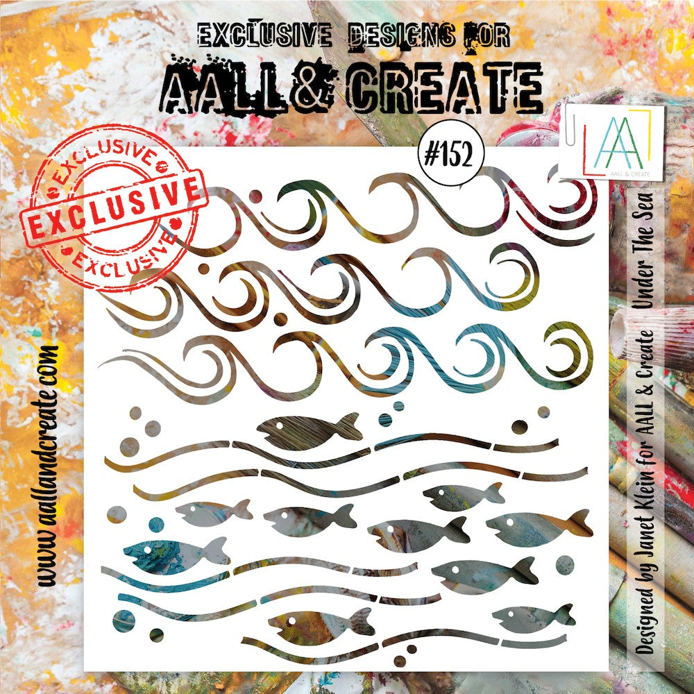 AALL & Create Under the Sea 6x6 Stencil aal152