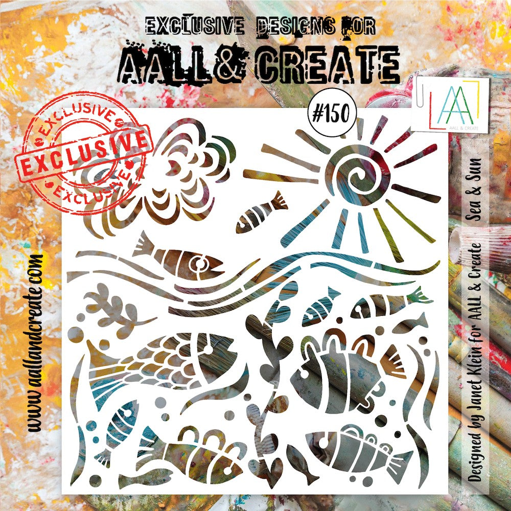 AALL & Create Sea and Sun 6x6 Stencil aal150