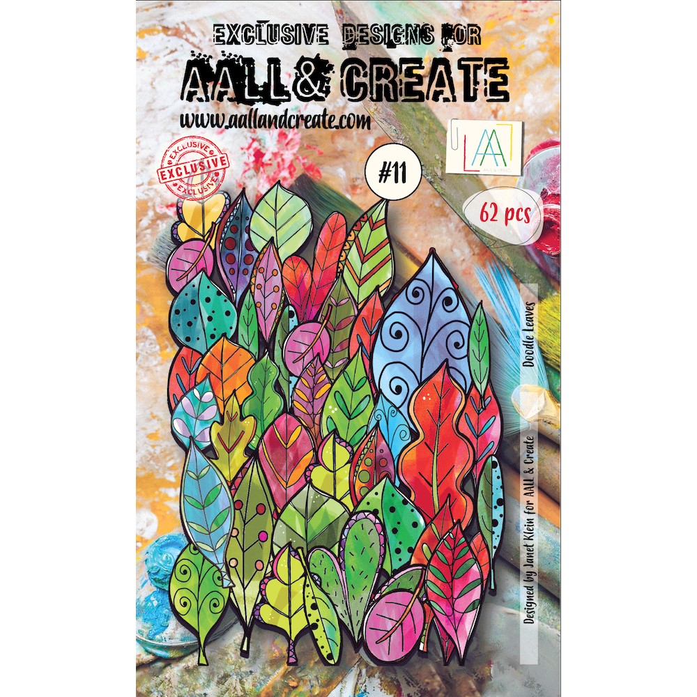 AALL & Create Doodle Leaves Ephemera Color Die-Cuts aalle11