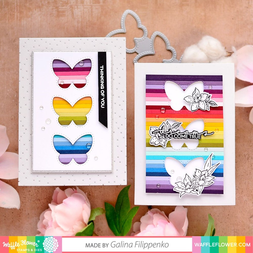 Waffle Flower A6 Layer Dies 421338 thinking of you