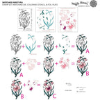 Waffle Flower Sketched Sweet Pea Hot Foil Plate 421274 layer detail