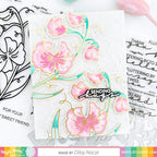 Waffle Flower Sketched Sweet Pea Hot Foil Plate 421274 sending hugs