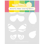 Waffle Flower Butterfly Shaker Coloring Stencil 421249