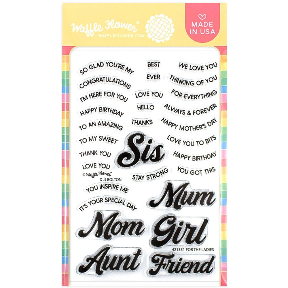 Waffle Flower For The Ladies Sentiments Clear Stamps 421331