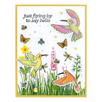 SDS-183 Spellbinders Hummingbird Build a Scene Stamp and Die Set hello