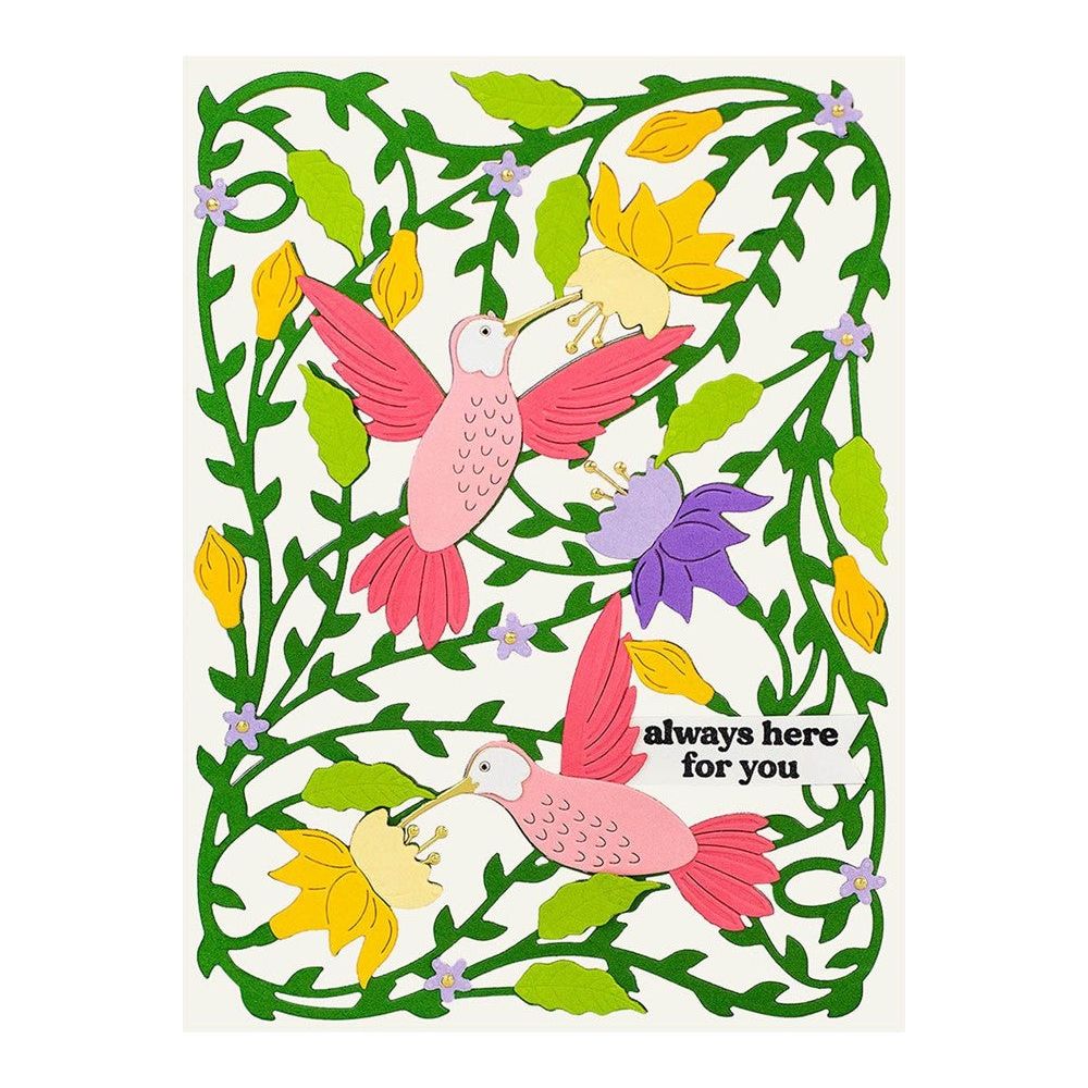 S7-230 Spellbinders Delicate Floral Hummingbirds Etched Dies always here for you