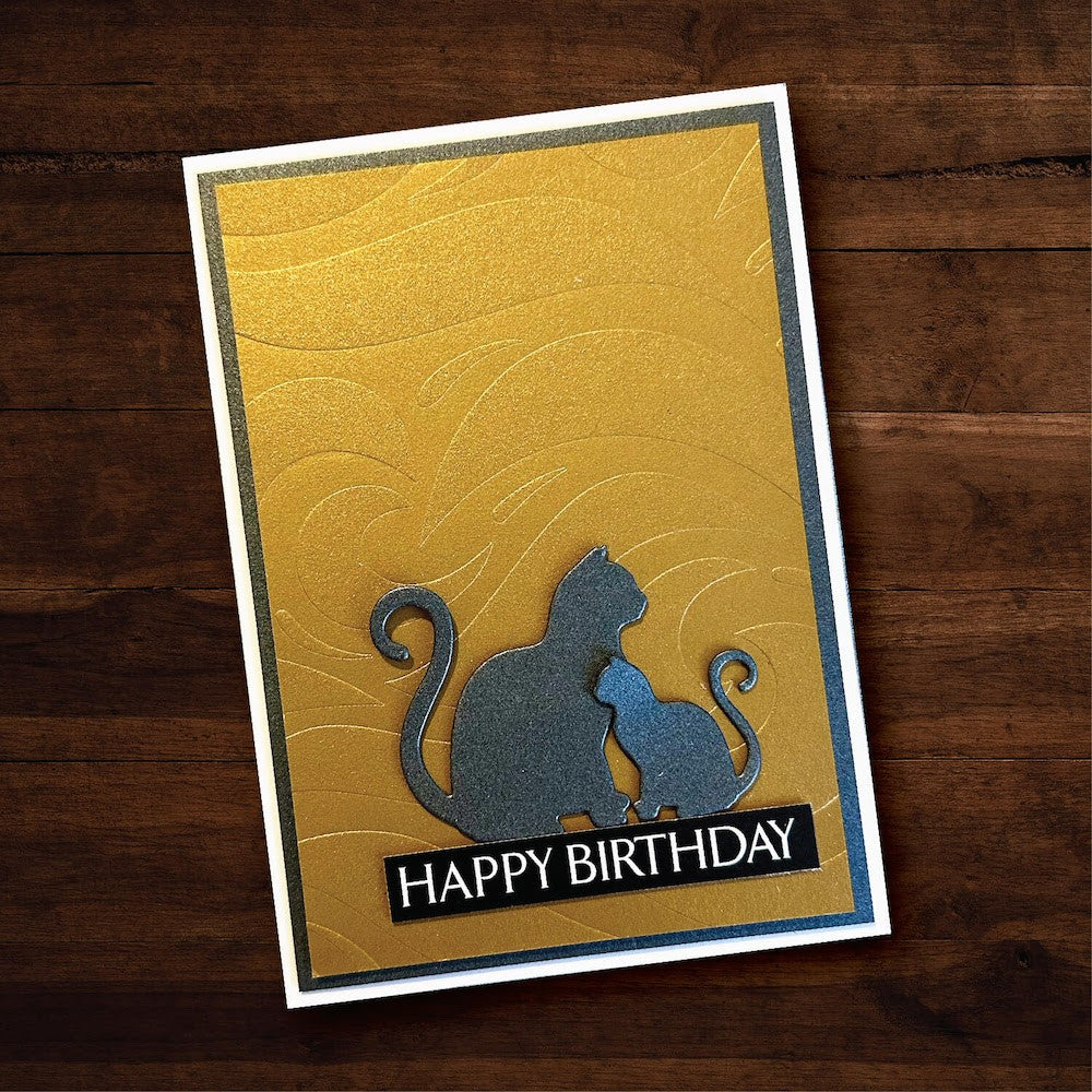 Paper Rose Antique Gold Shimmer A5 Cardstock 29557 happy birthday