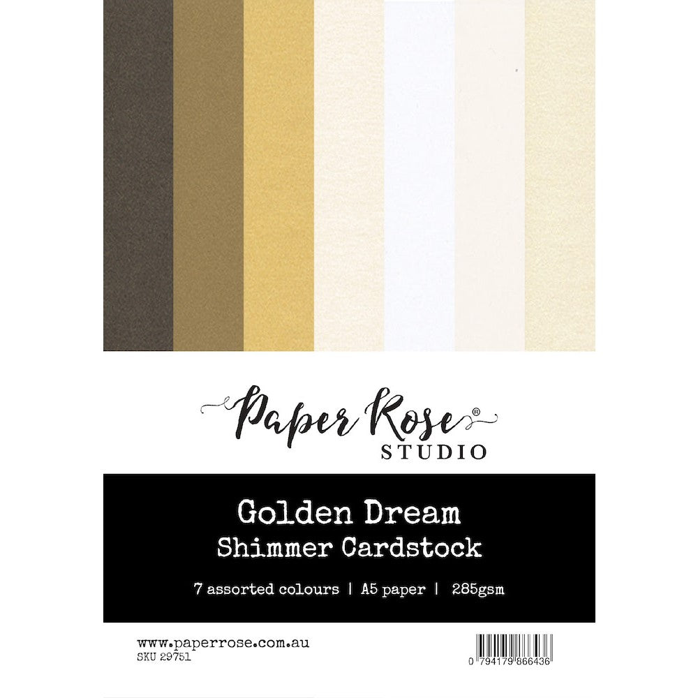 Paper Rose Golden Dreams Shimmer Cardstock Paper Rose Golden Dreams Shimmer Cardstock