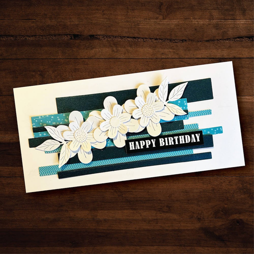 Paper Rose Stormy Seas Assorted Shimmer A5 Cardstock 29745 birthday