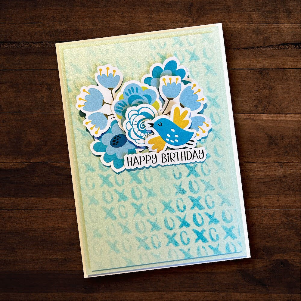 Paper Rose - A5 Shimmer Cardstock - Stormy Seas - Assorted