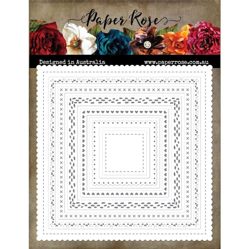 Paper Rose Lots and Lots of Squares 2.0 Dies 29742