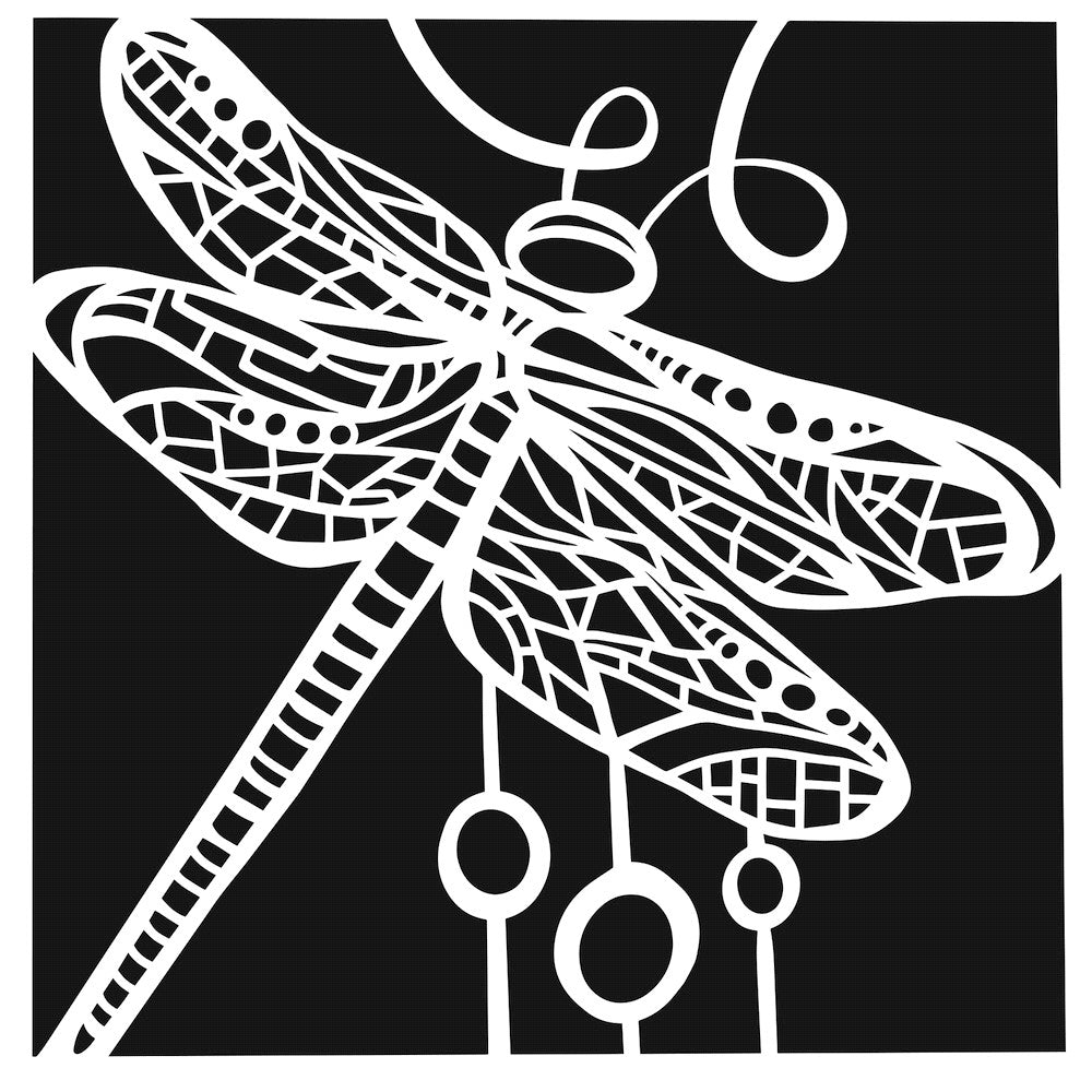 The Crafter's Workshop Dragonfly Dance 6x6 Stencil tcw1065s