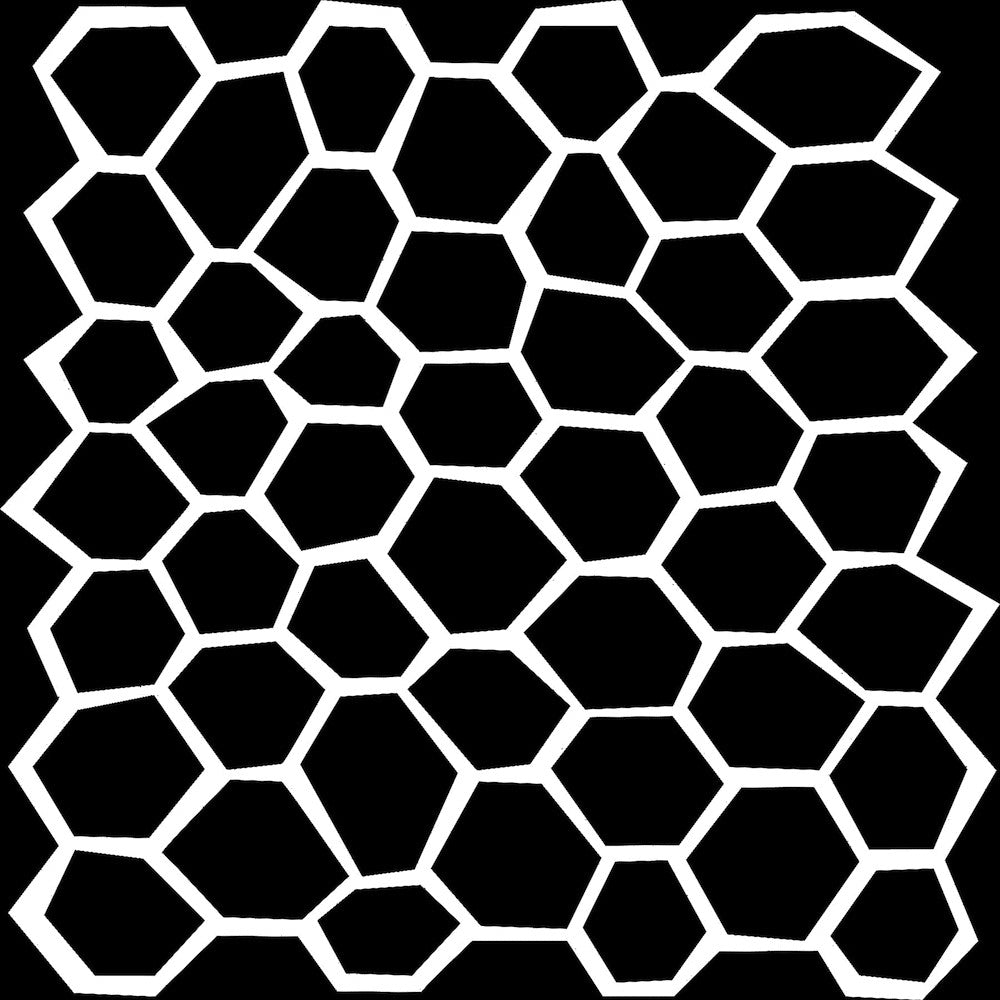 Crafter's Workshop Template 6X6-Wonky Honeycomb