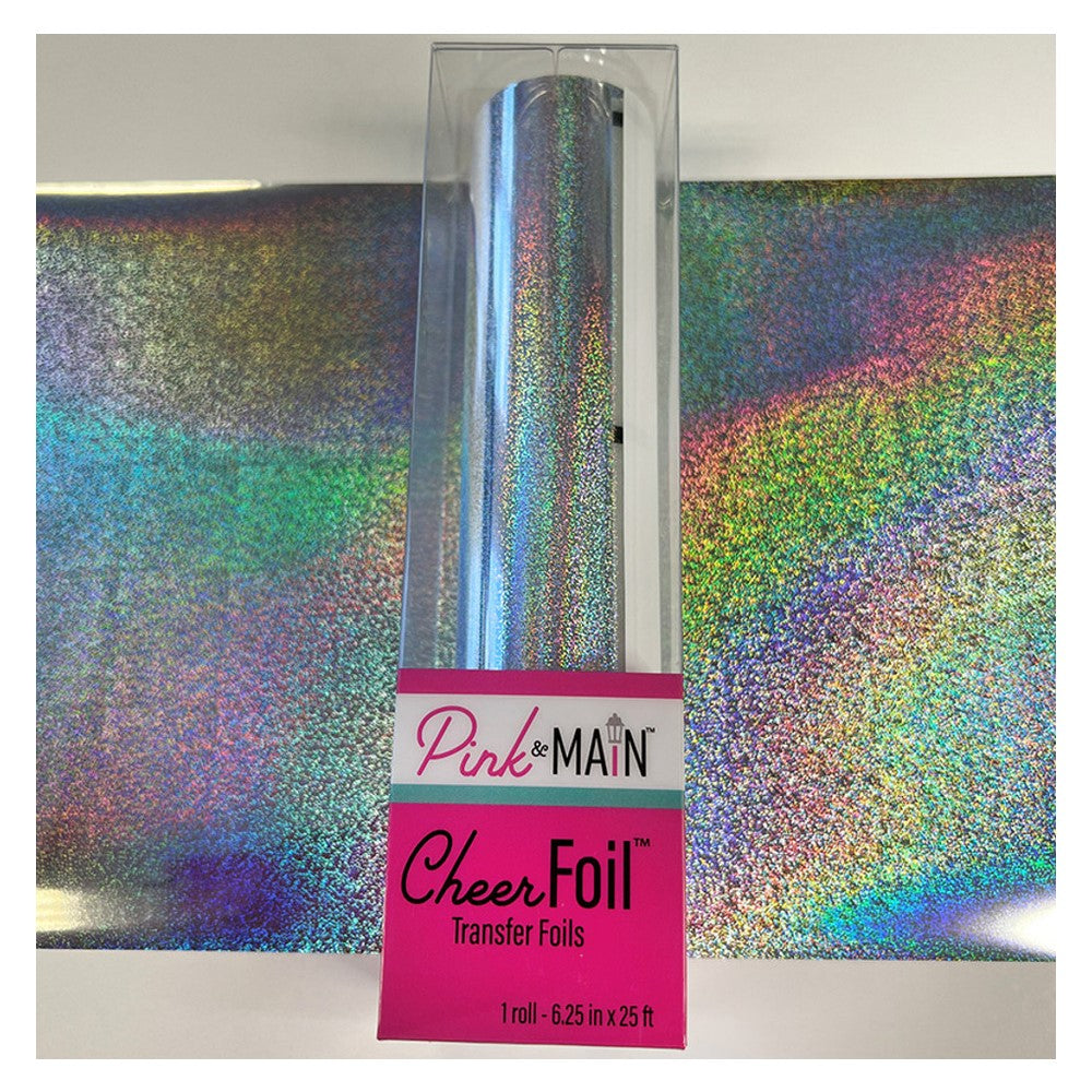 Pink and Main Glitzy Silver Cheerfoil Roll PMF012