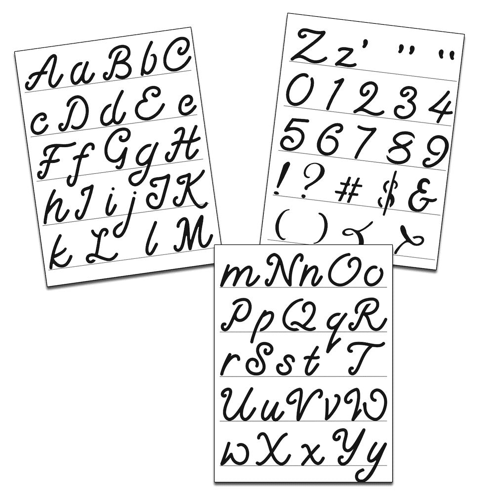 Fancy Script Letter Stencils