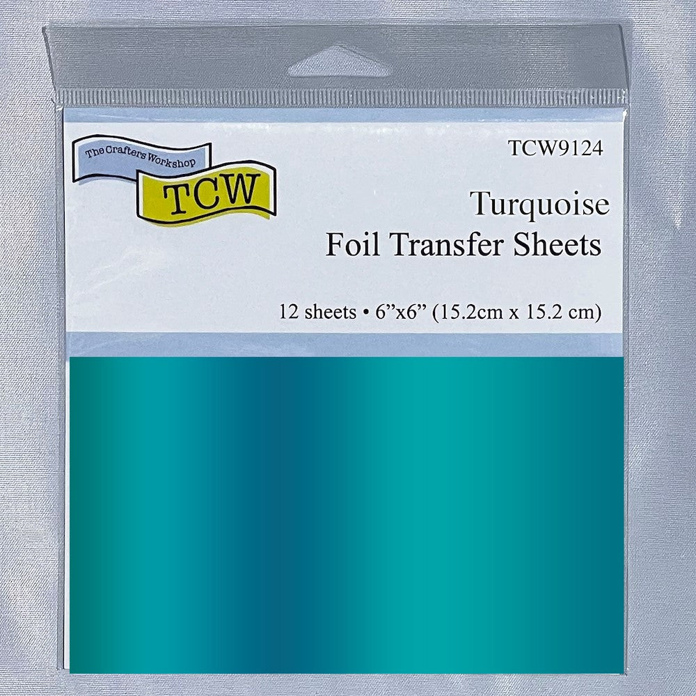 The Crafter's Workshop Turquoise 6x6 Foil Transfer Sheets tcw9124