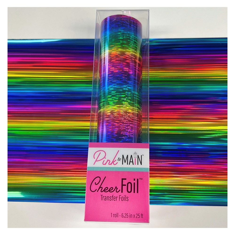 Pink and Main Streaks Rainbow Cheerfoil Roll PMF025