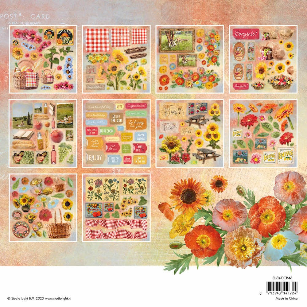 Studio Light Paper Elements Sunflower Kisses Collection slskdcb46 pages