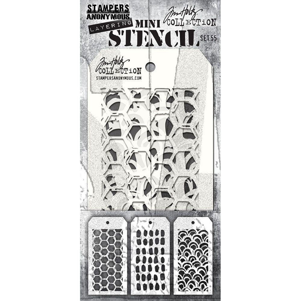 Tim Holtz Mini Stencil Set 55 MST055