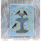 Altenew Delicate Wreath 3D Embossing Folder alt7733 bird bath