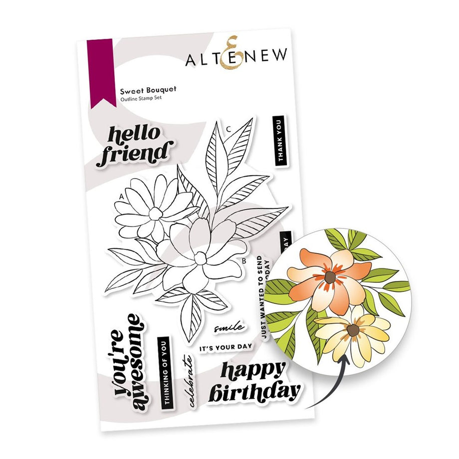 Scribble Flowers Clear Stamp Set - Sweet 'n Sassy Stamps, LLC
