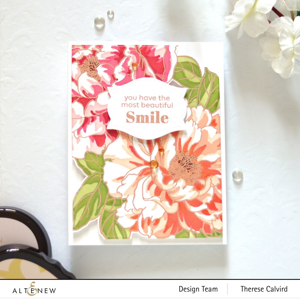 Altenew Striking Flowers Clear Stamps ALT7724 smile
