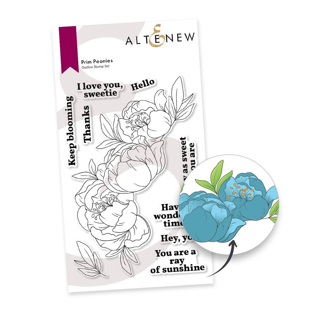 Altenew Prim Peonies Clear Stamps alt7722