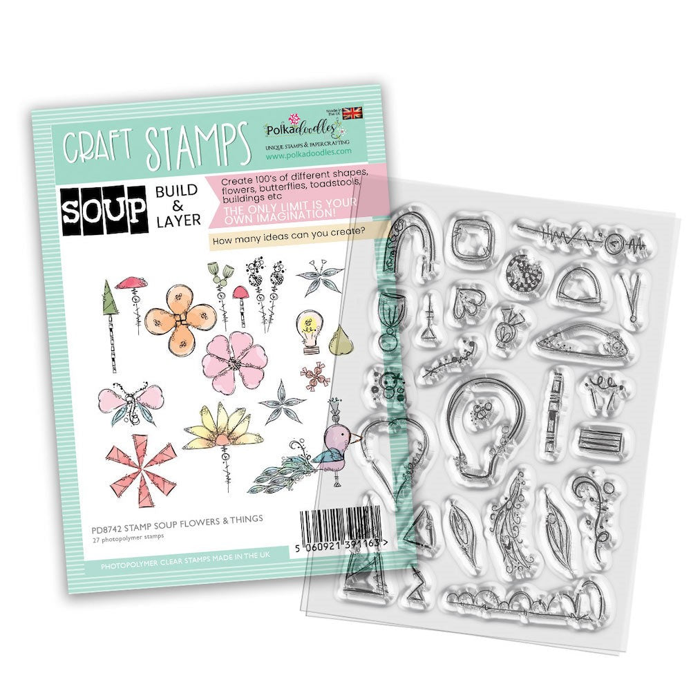 Polkadoodles Rainbows Stamp Soup Clear Stamps Pd8741* | Polkadoodles | Crafting & Stamping Supplies from Simon Says Stamp