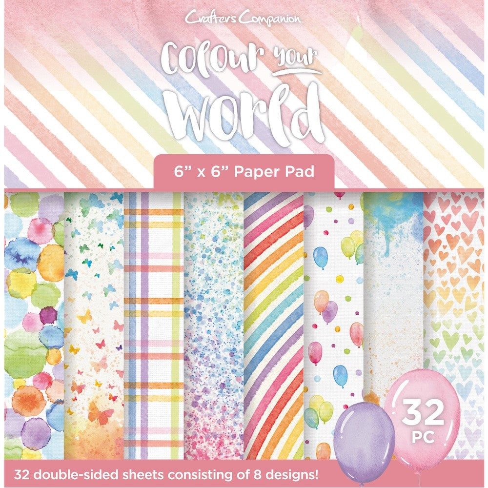 Crafter's Companion Colour Your World 6 x 6 Paper Pad cyw-pad6