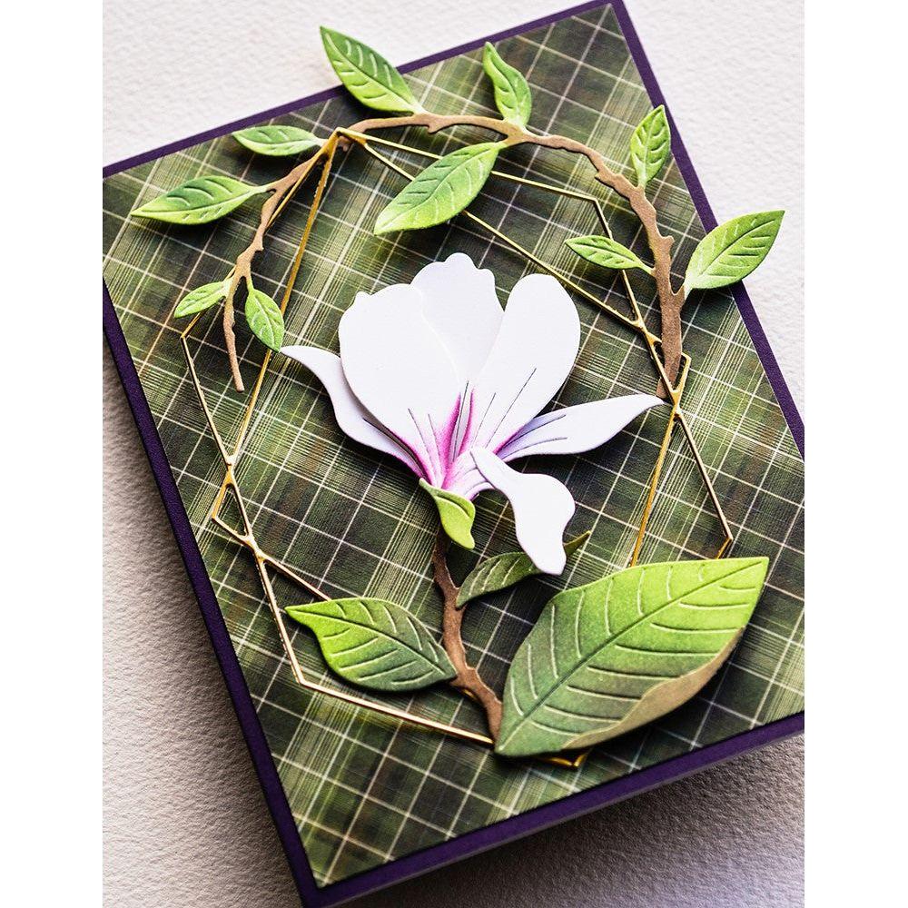 Memory Box Magnolia Blooming Bud Dies 94716 plaid