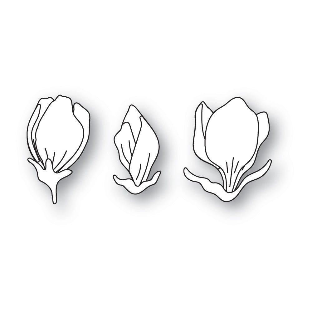 Memory Box Magnolia Bud Trio Dies 94718 close detail