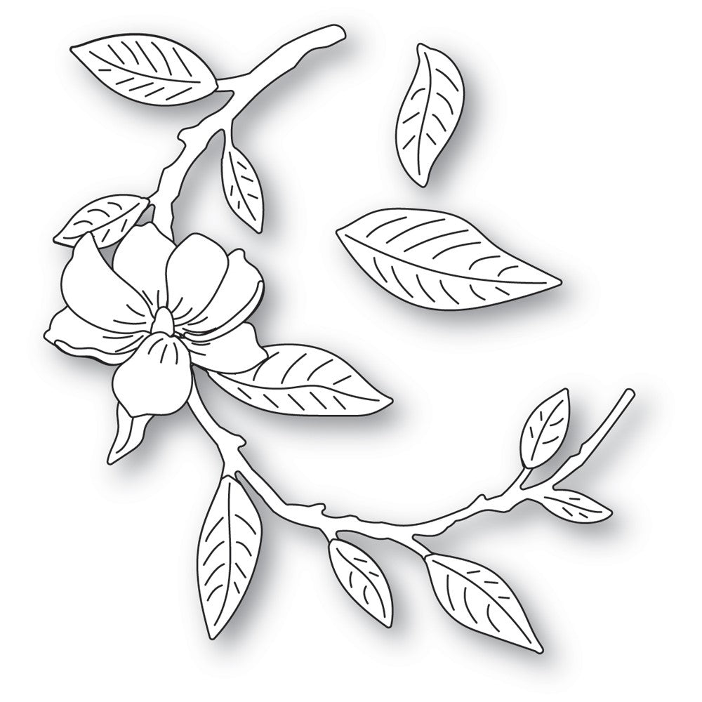 Memory Box Curved Magnolia Branch Dies 94719 large detail