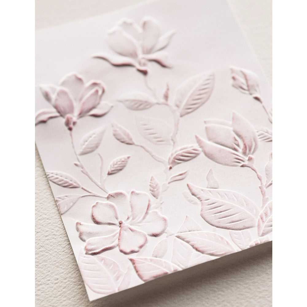 Memory Box Marvelous Magnolia 3D Embossing Folder and Cutting Dies ef1035 close up blooms