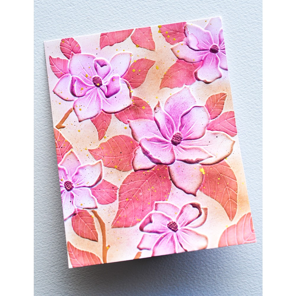 Memory Box Magnolia Blooms 3D Embossing Folder and Cutting Dies ef1036