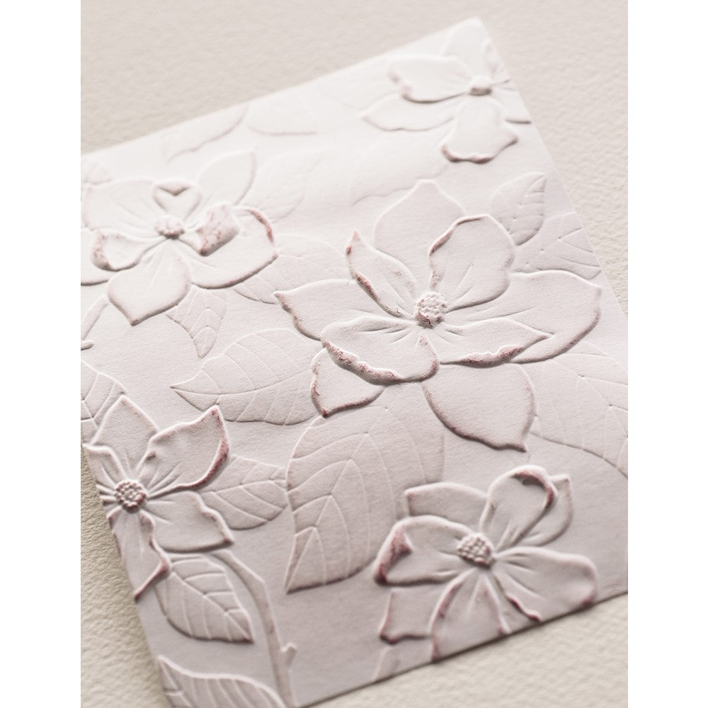Memory Box Magnolia Blooms 3D Embossing Folder and Cutting Dies ef1036 close detail