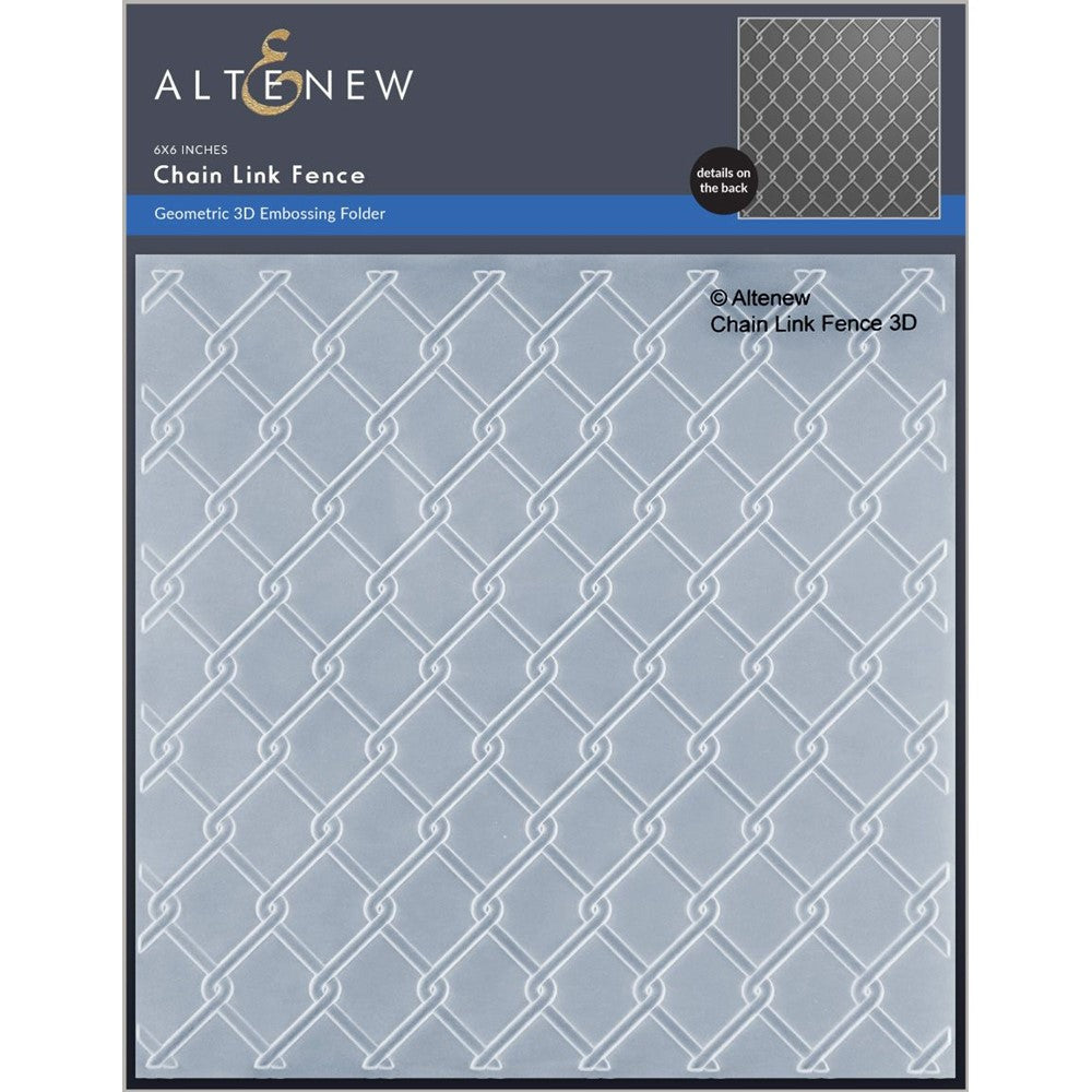 Altenew Chain Link Fence 3D Embossing Folder alt7718