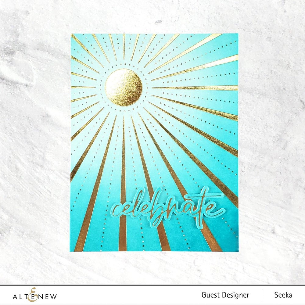 Altenew Here Comes The Sun Hot Foil Plate alt7717 celebrate