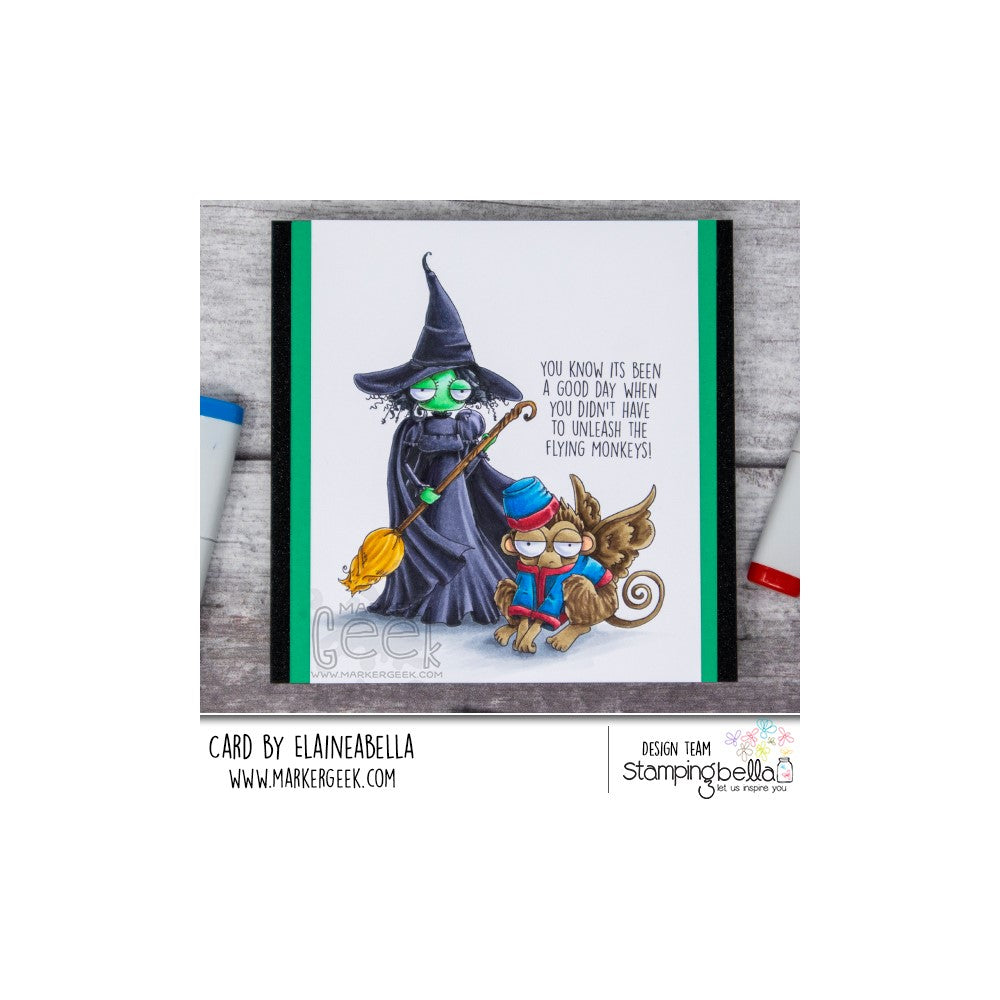 Stamping Bella Oddball Oz Flying Monkey Cling Stamp eb1228 witch