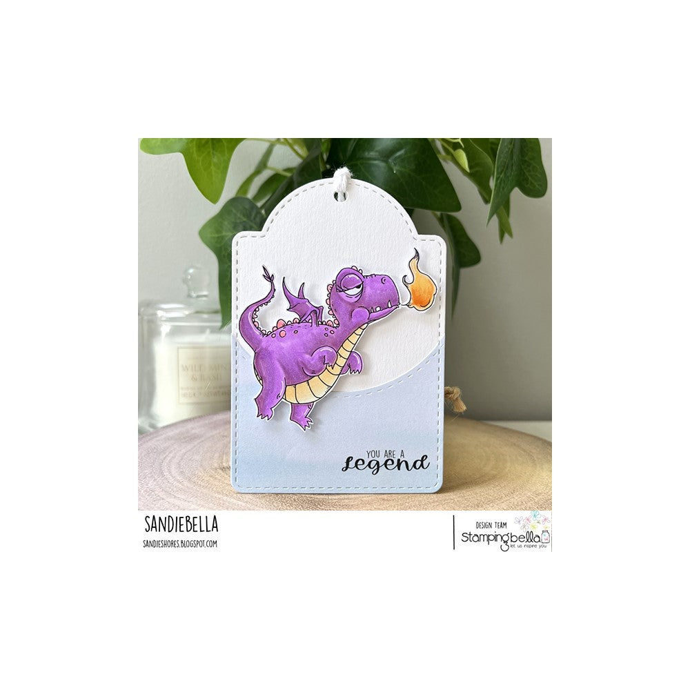 Stamping Bella Oddball Fairytale Dragon Flying Cling Stamp eb1222 legend