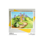 Stamping Bella Oddball Fairytale Dragon Sitting Cling Stamp eb1223 castle